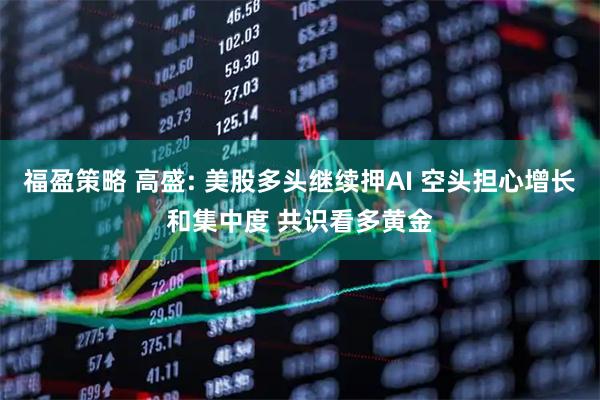 福盈策略 高盛: 美股多头继续押AI 空头担心增长和集中度 共识看多黄金